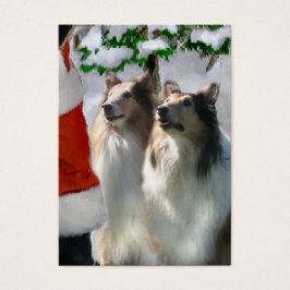 Sable Rough Collie-julklappar Visitkort