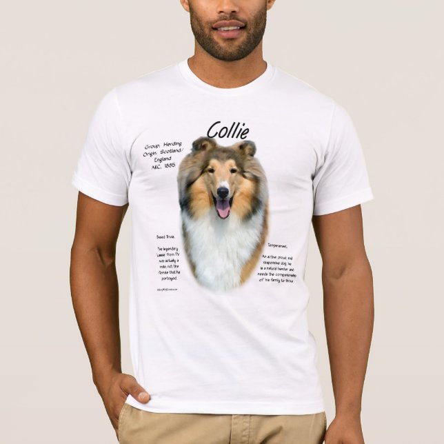 Sable Rough Collie Möte rasen Tee Shirt (Framsida)