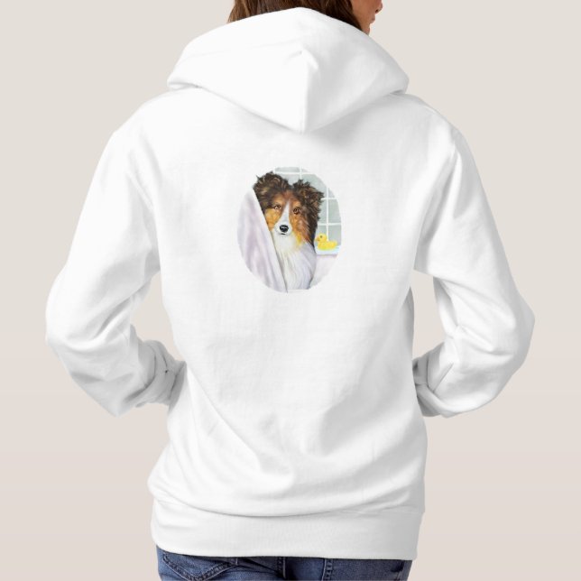 Sable Sheltie Bath Tee Shirt (Baksida)