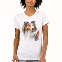 Sable Sheltie Painting T-Shirt