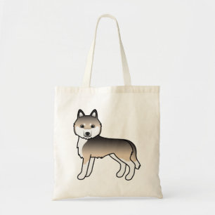Sable Siberian Husky Söt Tecknad Hund Tygkasse