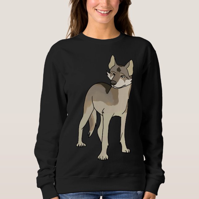 Sable Siberian husky T Shirt (Framsida)