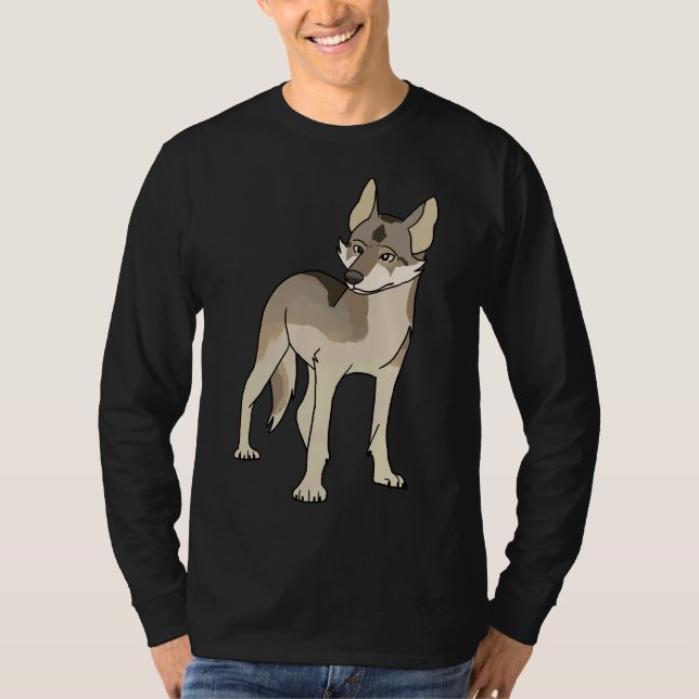 Sable Siberian husky T Shirt (Framsida)