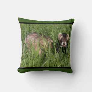 Sable Weasel Bild av en Ferret Kudde
