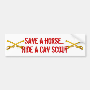 sabler, sablar, Spara en häst..., Rid en Cav Scout Bildekal
