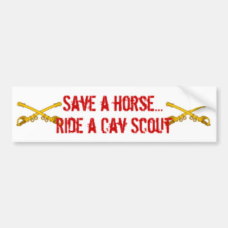 sabler, sablar, Spara en häst..., Rid en Cav Scout Bildekal