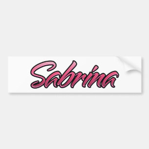 Sabrina bleknar rosa Aufkleber Klistermärke