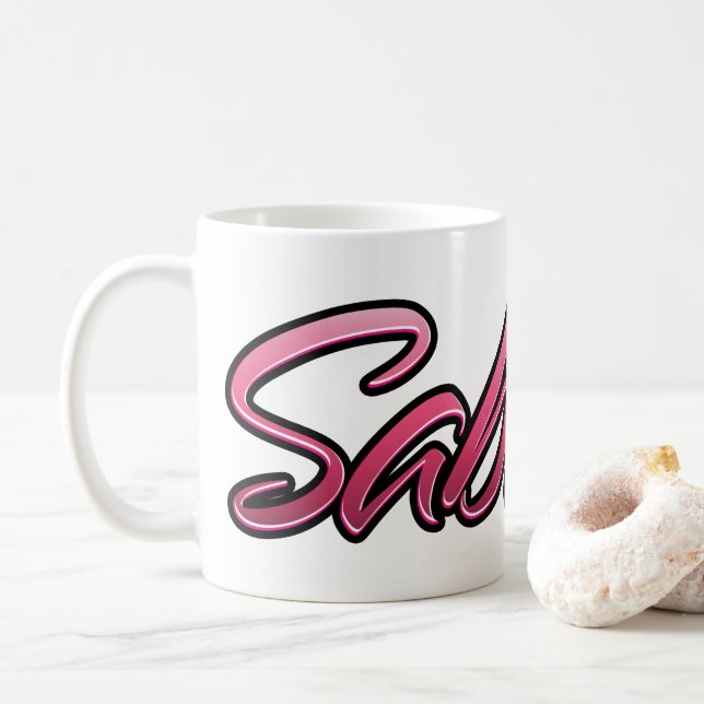 Sabrina faded pink Tasse Teetasse Kaffeetasse Kaffemugg (Med munk)