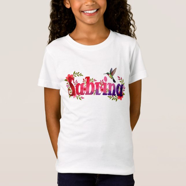 Sabrina - Personalised Shirt  - For Kids T Shirt (Framsida)