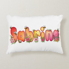 Sabrina - Personalized Bee Pillow Prydnadskudde