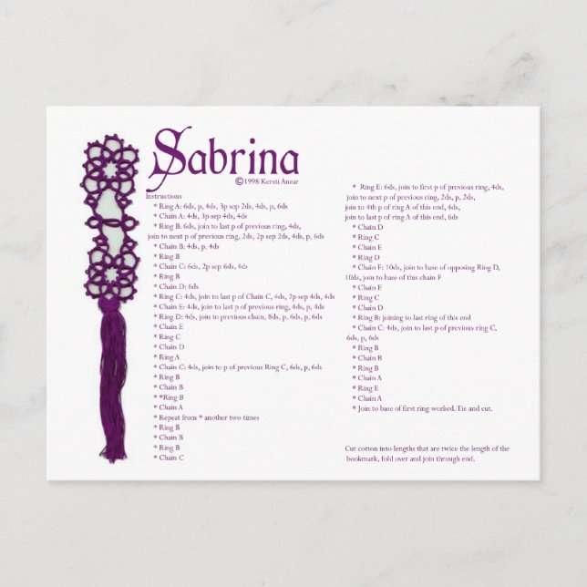 Sabrina Postcard Vykort (Framsida)
