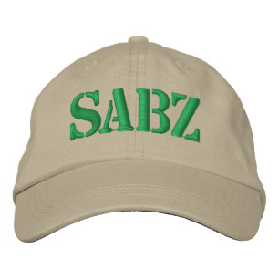 Sabz (Grönt) Broderad Keps