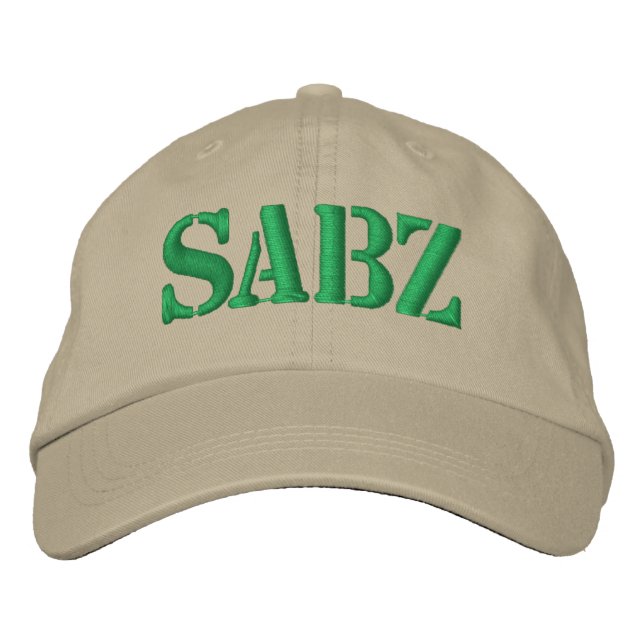 Sabz (Grönt) Broderad Keps (Framsida)