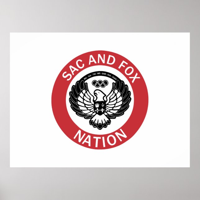 Sac and Fox Nation Flagga Oklahoma Poster (Framsidan)