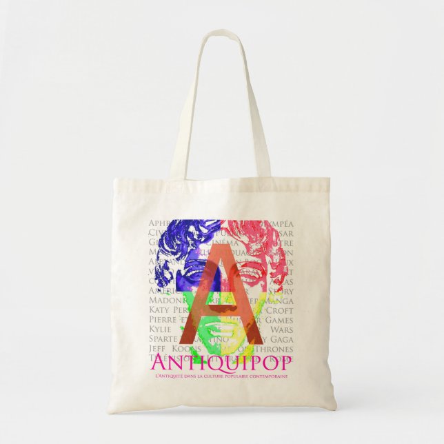 Sac Antiquipop - logo saison 1 (statue) Tygkasse (Framsidan)