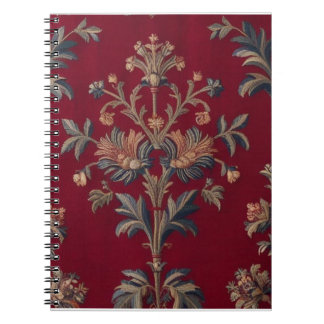 Sac broderie medievale fleurie en rouge bordeaux anteckningsbok