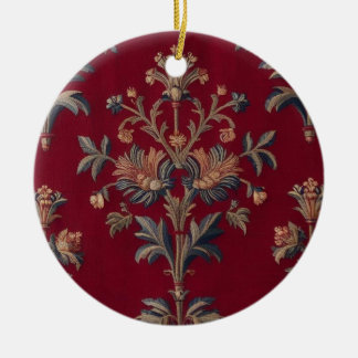 Sac broderie medievale fleurie en rouge bordeaux julgransprydnad keramik