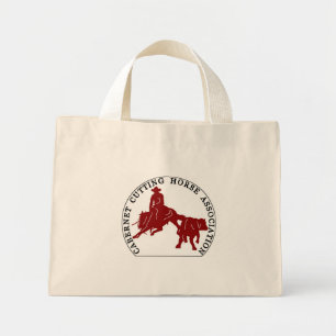 Sac Cabernet CHA Naturel Logotyp Bordeaux Mini Tygkasse