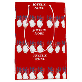 Sac Cadeau Rouge Joyeux Noël Cloches 