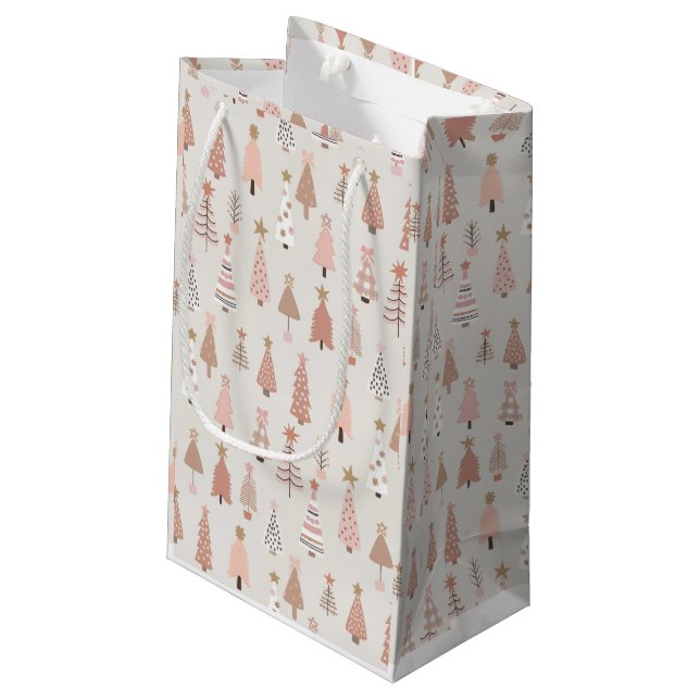 Sac Cadeau Sapin Noël Rose Scandinave (Baksidan Vinklad)