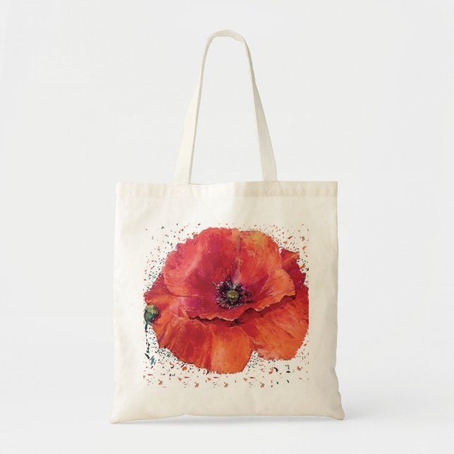 sac coquelicot rouge tygkasse (Framsidan)