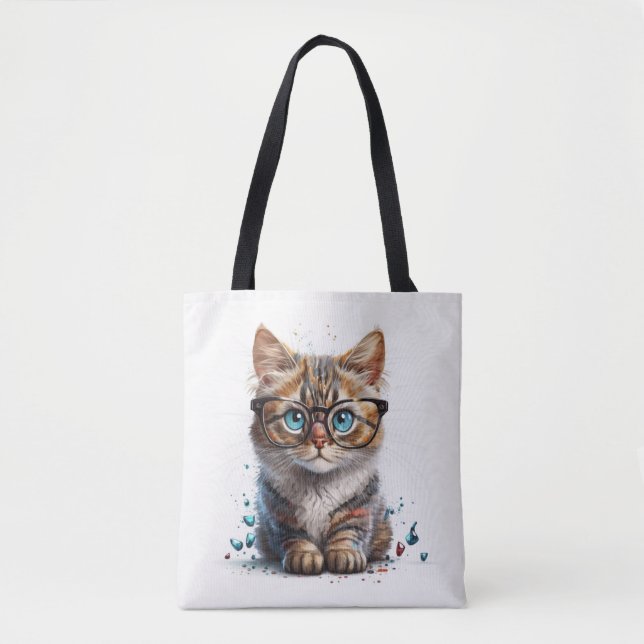 sac fourre-tout art abstrait tygkasse (Framsida)