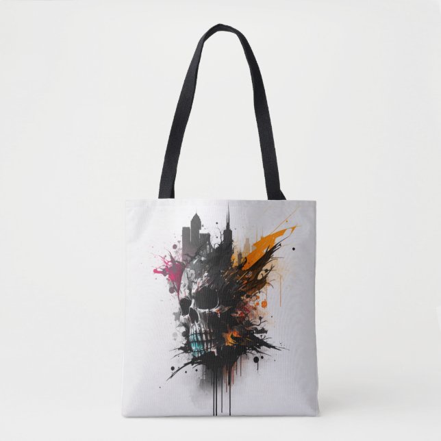 sac fourre-tout art abstrait tygkasse (Framsida)