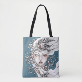 Sac fourre-tout Déesse du lotus Thailandais bleu Tygkasse