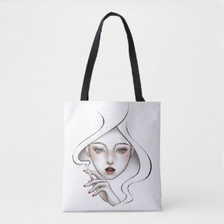 Sac fourre-tout fille enfumée blanches tygkasse