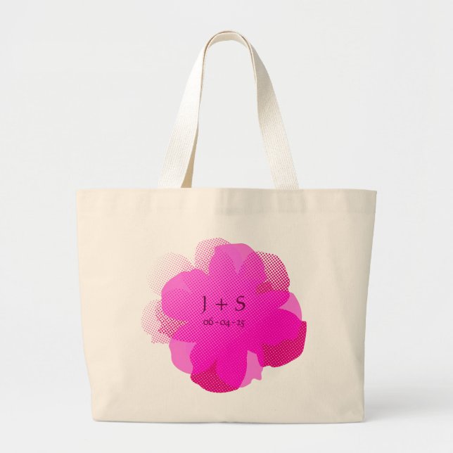 Sac Fourre-tout Jumbo Popflower Rose Jumbo Tygkasse (Framsidan)