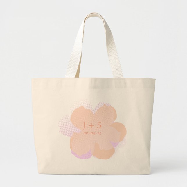 Sac Fourre-tout Jumbo Popflower rose poudré Jumbo Tygkasse (Framsidan)