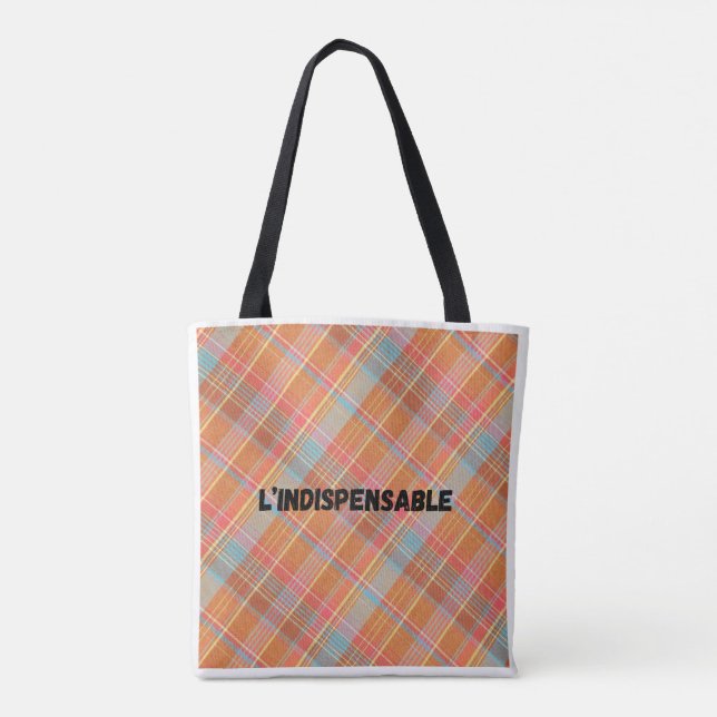 Sac fourre-tout  L'indispensable - Motif Madras Tygkasse (Baksida)