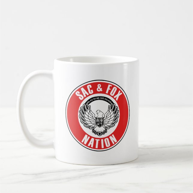 sac fox flagga american native usa etniskt symbols kaffemugg (Vänster)