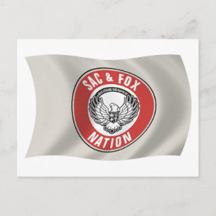 Sac & Fox Nation (Oklahoma) Flagg Postkort Vykort