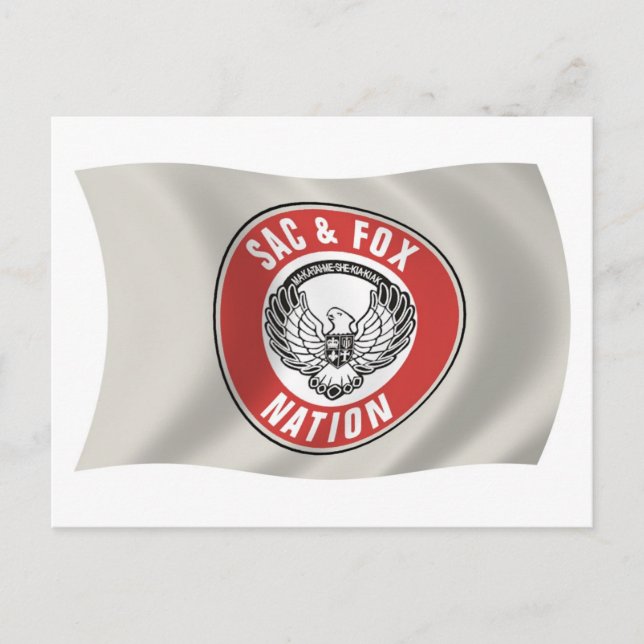 Sac & Fox Nation (Oklahoma) Flagg Postkort Vykort (Framsida)