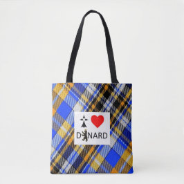 Sac I love Dinard et tartan Tygkasse