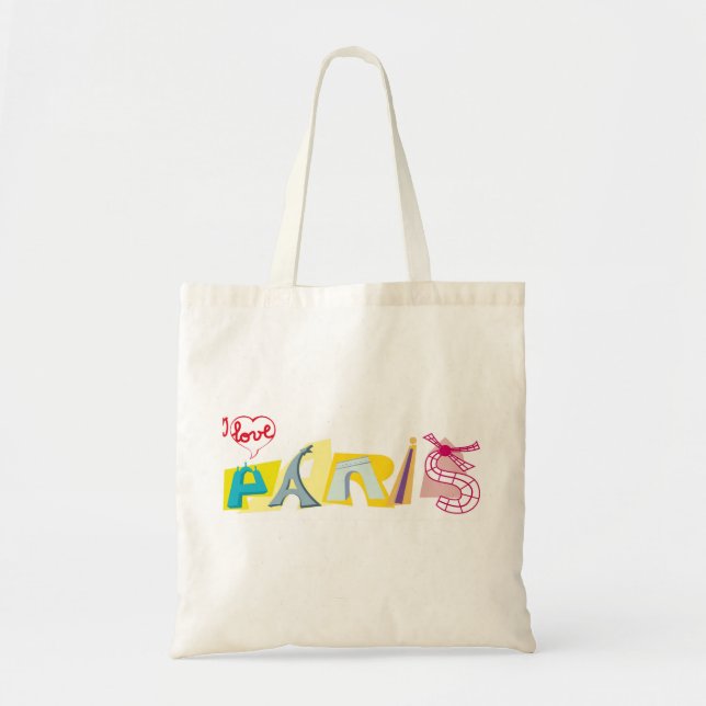 Sac I love Paris Tygkasse (Framsidan)