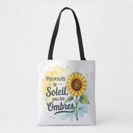 Sac Tote Tournesol Inspirant – Citation ‘Poursuis Tygkasse
