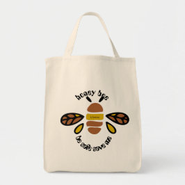 Sac totebag honey bee tygkasse