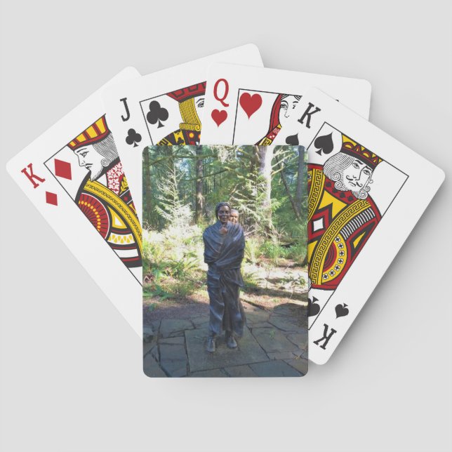 Sacagawea Statue, Fort Clatsop, Astoria, Oregon Casinokort (Baksidan)