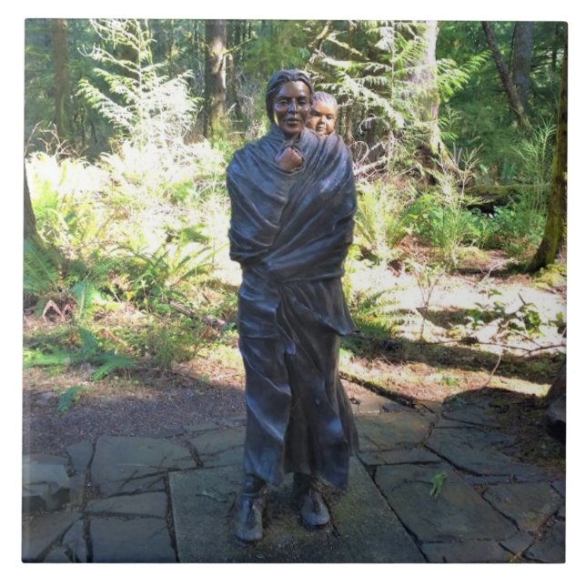 Sacagawea Statue, Fort Clatsop, Astoria, Oregon Kakelplatta (Framsidan)