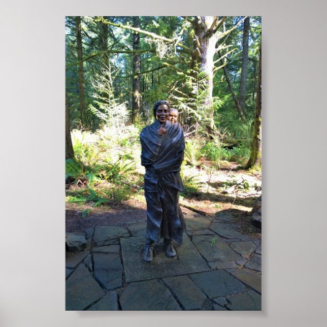 Sacagawea Statue, Fort Clatsop, Astoria, Oregon Poster (Framsidan)