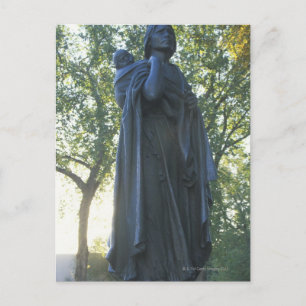 "Sacagaweas och hennes sons staty, guide på Vykort