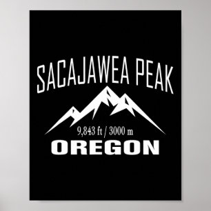 Sacajawea Peak Oregon Klättring Summit Club Utomhu Poster