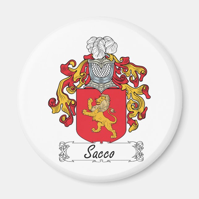 Sacco Family Crest Magnet (Framsidan)