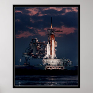 Sace Shuttle på natten Poster