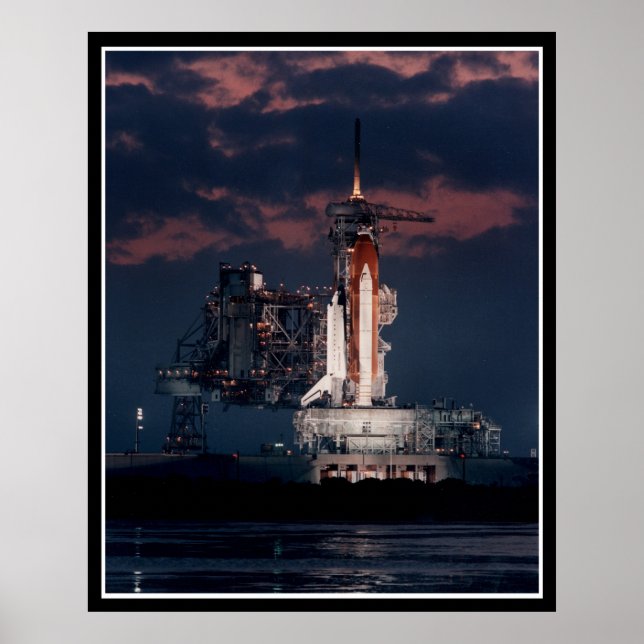 Sace Shuttle på natten Poster (Framsidan)