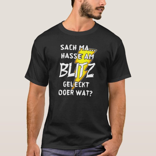 Sach morsa.. hatet slickar på blixten eller vinden t shirt (Framsida)