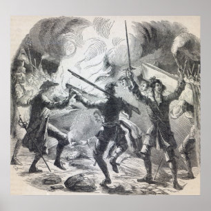 Sacheverell rioters förstör del av ett kapell poster