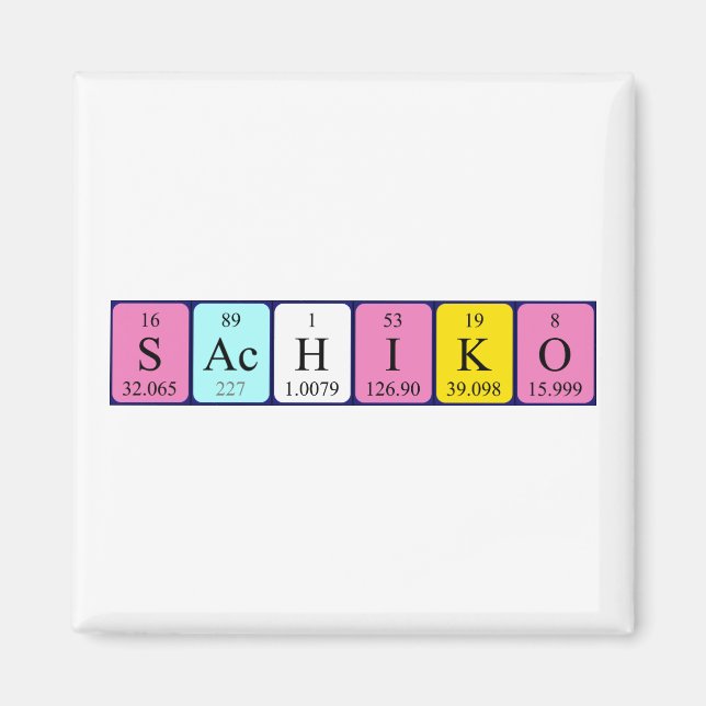 Sachiko Perioko bord namn magnet (Framsidan)